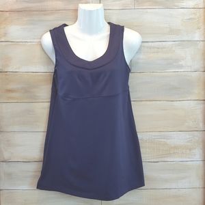 Athleta women Active Wear scoop neckline tank top Navy blue size 36